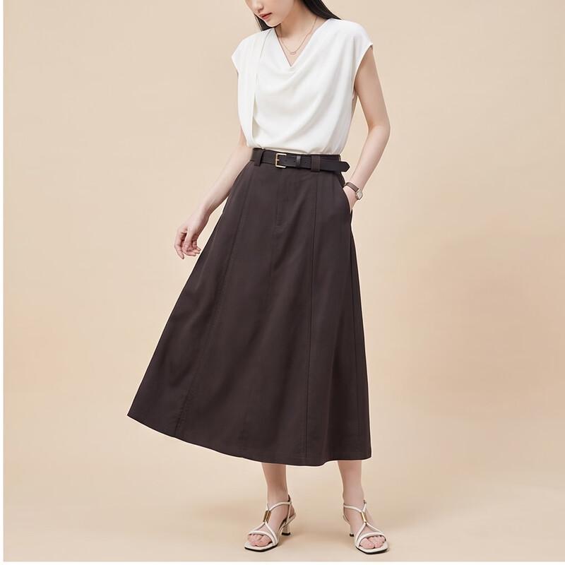 KOMPASU High Street A-Line Midi Skirt
