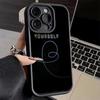 Phone Case for iPhone 17 Air 16E 15 16 Pro Max Love Yourself Flower Heart Line Kpop Cover 14 Plus 13 12 Mini Soft Shell Silicone