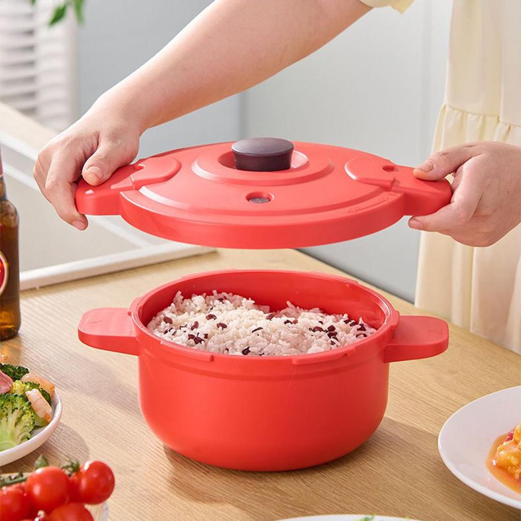 Microwave Pressure Cooker Multi-Function Pressure Cooking Pot Multifunctional 2.3L Quick Cooking Tool Cooker For Dorm Workplace