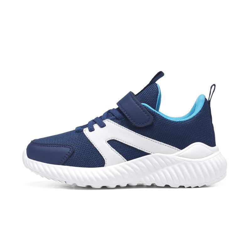 Boys' sports shoes 2025 spring new running shoes lightweight soft sole breathable medium and older children's color matching trend board shoes men
