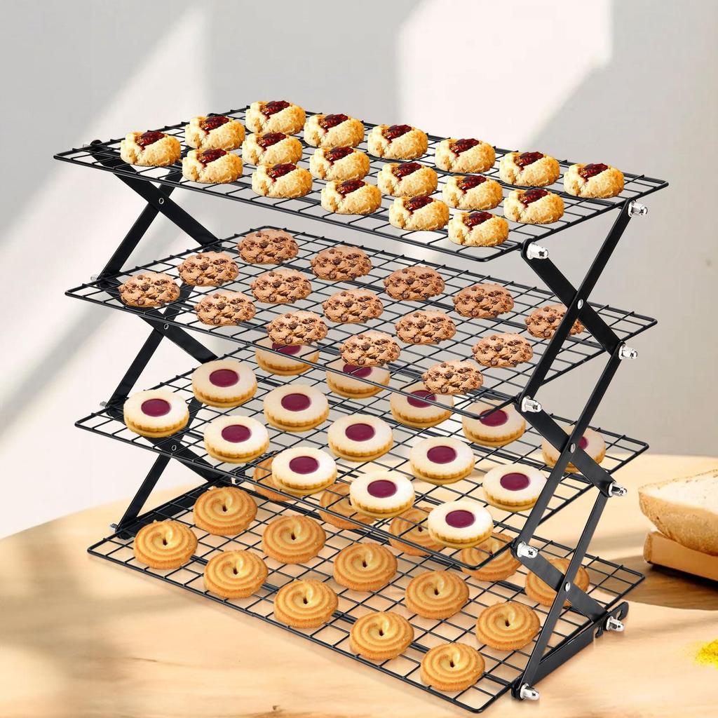 Cooling Rack Folding Grid Gifts Space Saving Wire for Cookies Picnic Outdoor