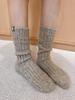 2025 Autumn/Winter Wool Blend Mid-Calf Socks - Nordic & Korean Style, Fair Isle Pattern, Warm.