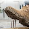 large size men fashion steel toe caps work safety boots cow suede leather welding shoes worker platform safe boot security botas