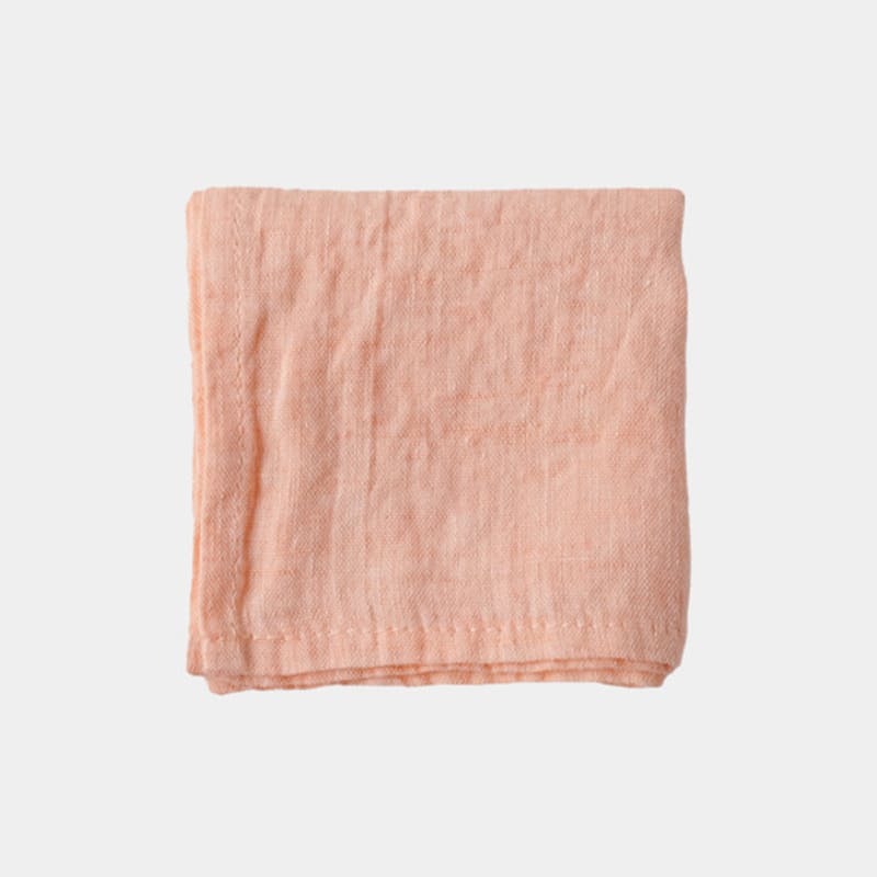LinoeLina Lithuanian Linen Handkerchief Petite Scarf (Melon Orange)