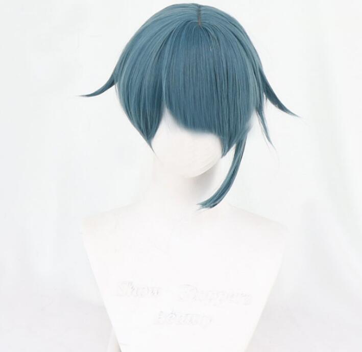 

Аниме 35 см Синий Короткий Парик Косплей Игра Genshin Impact XINGQIU Костюм Термостойкие Синтетические Волосы Xing Qiu Мужчины Женщины Парик Партии One Size небесно-голубой