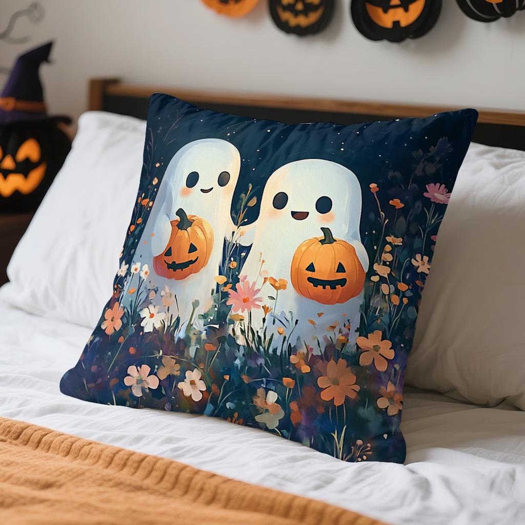 Halloween ghost flowers Cushions Pillowcase Polyester Cushion Cover Throw Pillow Sofa Decoration Pillowcover Home Decor