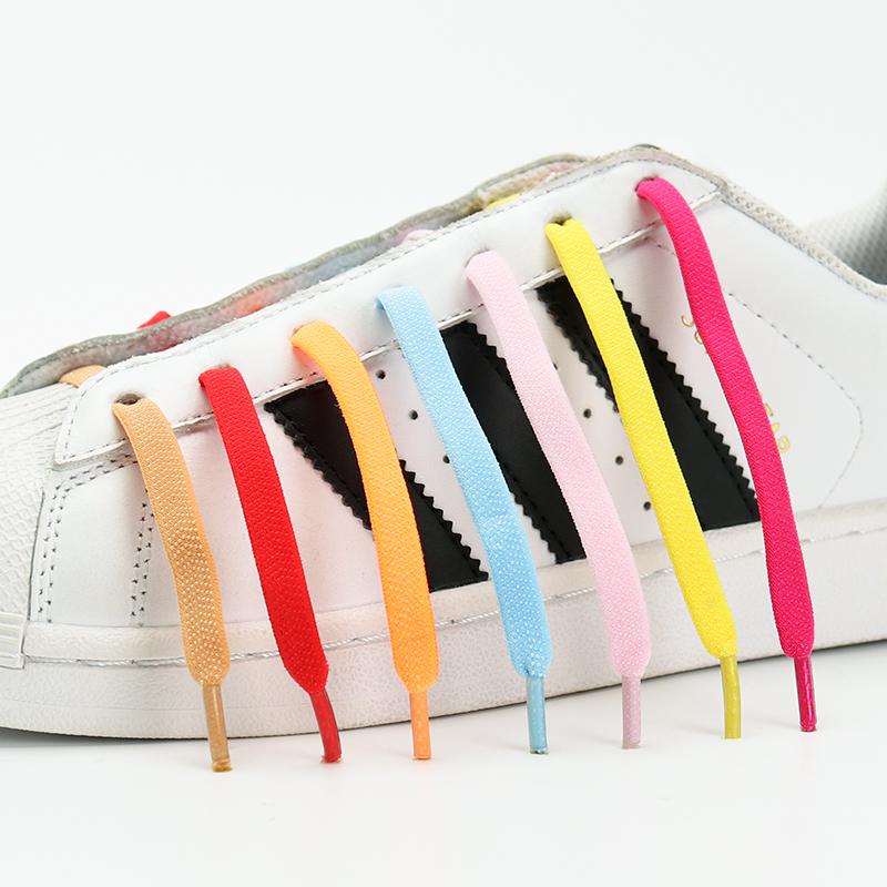 Colorful Magnetic Lock elastic Shoelaces Without ties Elastic Laces Sneaker No Tie Shoe laces Kids Adult Flat Shoelace for Shoes