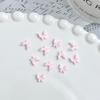 ins Pink and White Mini Bowknot Nail Art Accessories Resin Girly Wearable Nails DIY Decoration Materials