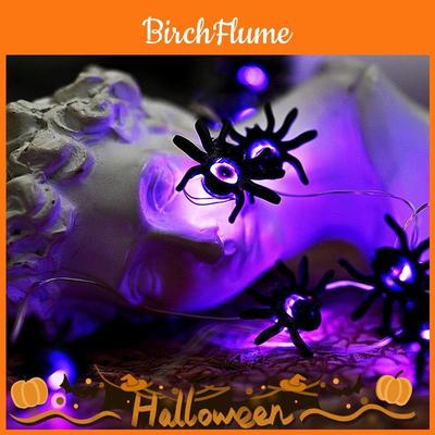 Purple Led Spider Lights For Halloween Decoration 2m/5m 20/50 Lights Battery/usb Powered