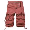 Mens 3/4 Cargo Shorts Summer Casual Cotton Combat Pants Multi Pocket