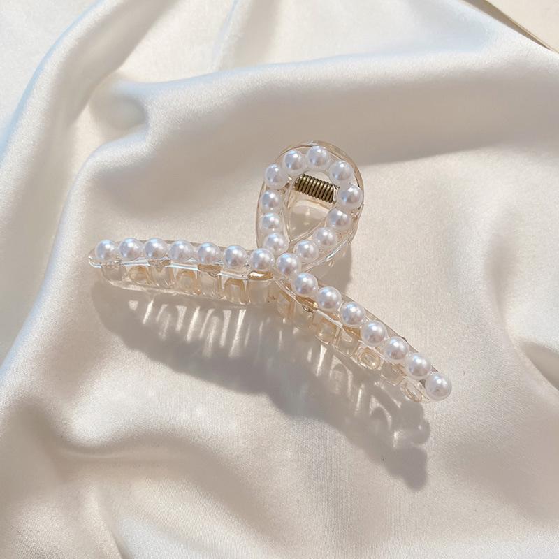 Elegante perlehårspenner for bakhodet – store og små hårnåler og tilbehør i koreansk stil