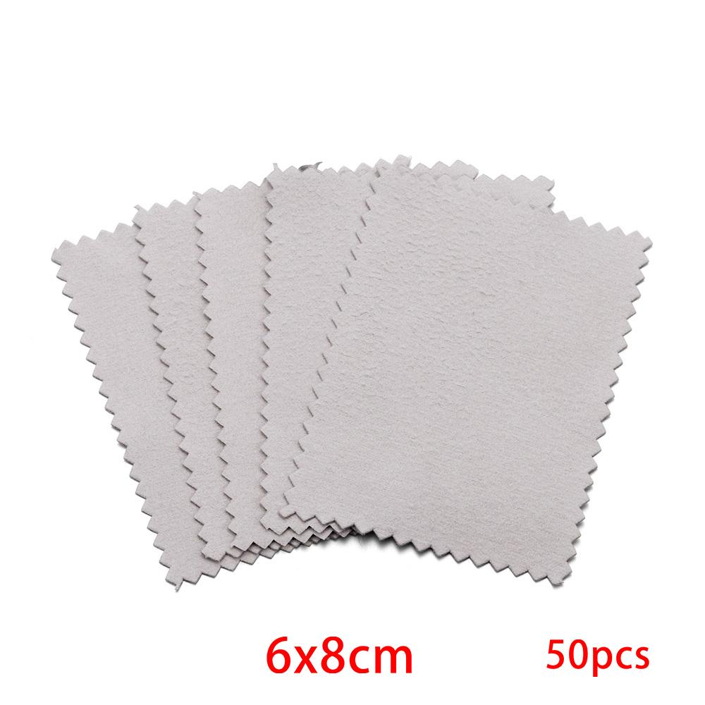 10-50pcs Polish Polishing Cloth Silver Color Cleaning  Polishing Cloth Soft Clean Wipe Wiping Cloth For Silver Gold Jewelry Tool