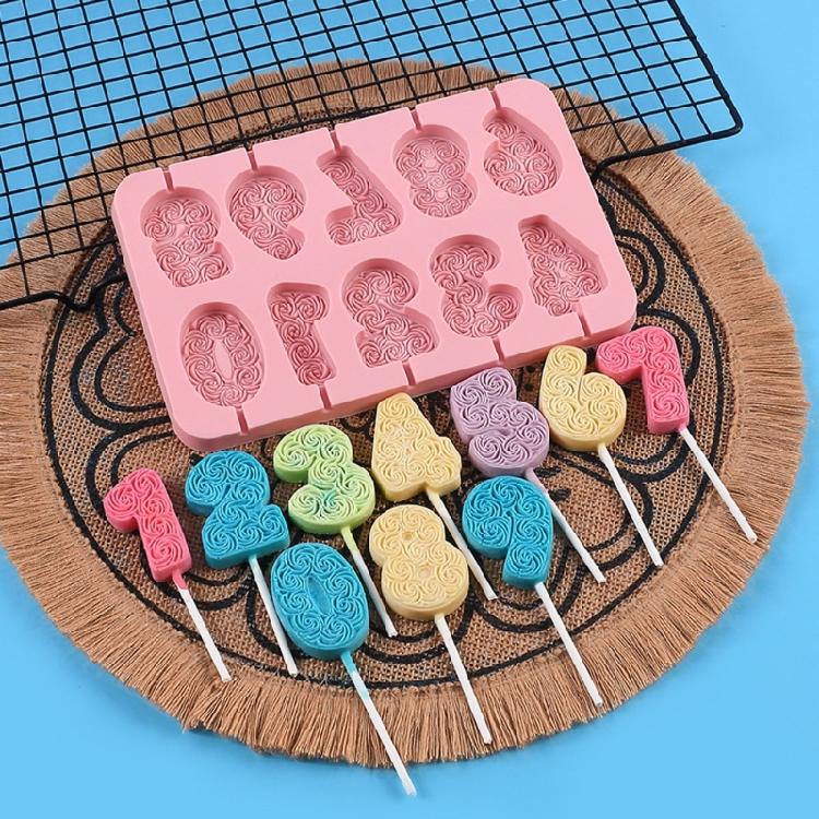 Fun Celebration Number Lollipop and Candle Making Kit High-Quality Silicone Molds