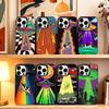Aesthetics Cartoon Alien Space Phone Case For iPhone 17,16,15,14,13,12,11 Plus,Pro Max,XS,Colorful Silver Phone Case Funda Cover