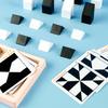 1 Set Schwarz Weiß Baustein Puzzle Verstecktes Bausteinbrett