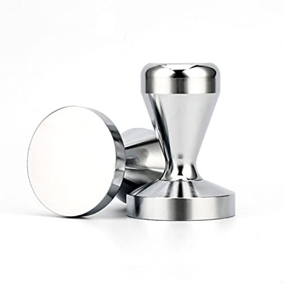 FUN COFFEE 58mm Espresso Tamper, Stainless Steel, Silver (co-0017)