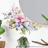 Watercolor Flowers Green Plant Leaves Bedroom Living Room Study Background Landscaping Wall Stickers Self-adhesive
