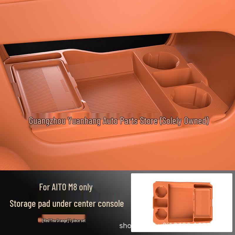 Compatible with 25 AITO M8 models: Lower Console Storage Box for Glasses - Car Accessories and Modifications.