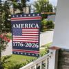 America 250th Birthday Garden Flag 12x18 1776 2026 America 250 Years Anniversary Yard Sign God Bless Usa Patriot House Flag No Flagstand