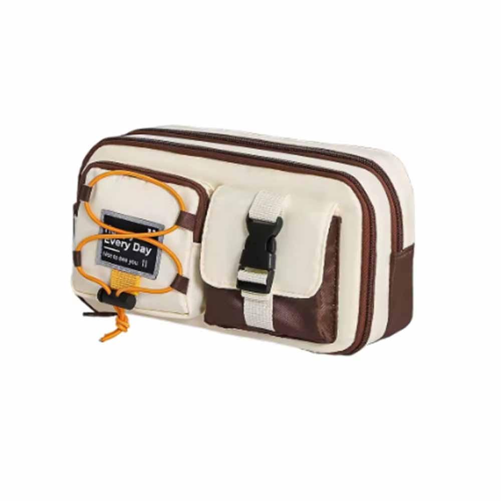 

Large Capacity Student Stationery Bag High Appearance Pen Bag Pencil Pouch Children кофейный