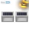 1-8PCS Solar Stainless Steel Step Light Waterproof Anti-corrosion and Environmental Protection Wall Light for Garden Fence Wall