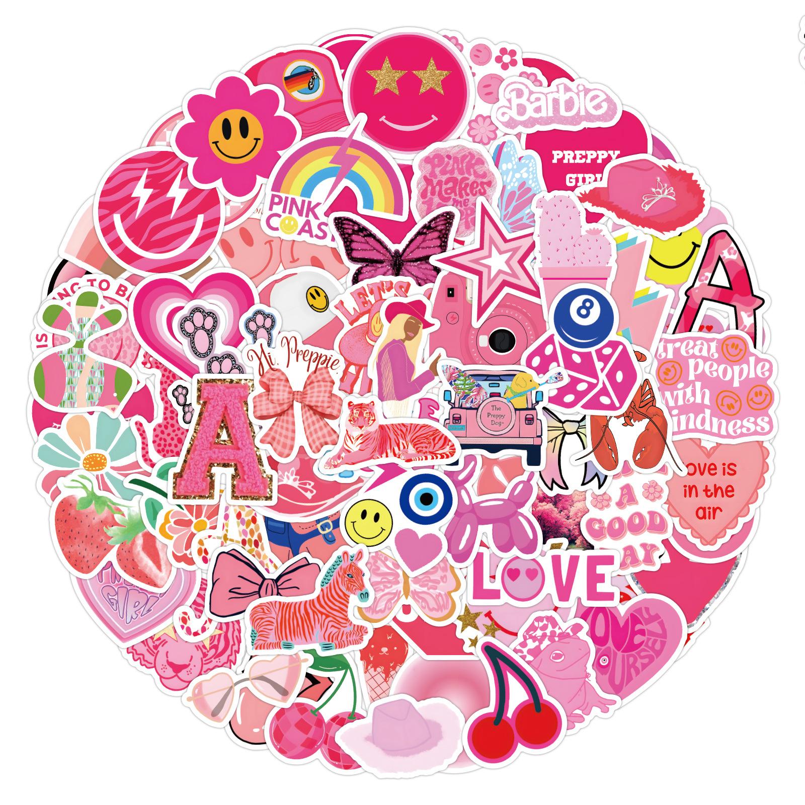 

120 Новых Розовых Наклеек-граффити для Дошкольников, Чемодан, Скейтборд, Блокнот, Чашка для Воды, Мобильные Наклейки