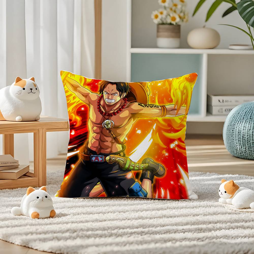 One Piece Donquixote Doflamingo Anime Plush Pillow Cover Soft Short Plush Cushion Cover For Sofa Bedroom Home Decor Gift