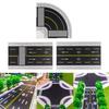 1/64 Miniatur asphaltierte Fahrbahn Modell HO-Maßstab Straßenkollektionen Simulierte Stadtkulisse Ornament für