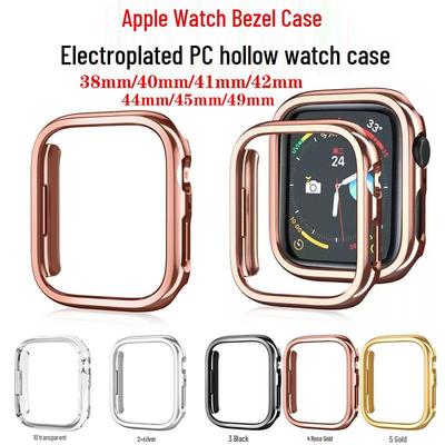 Apple S10 Uhrengehäuse: Kompatibel mit Apple Watch 8/7, Galvanisierter Rahmen, Halb-Umschließende Schutzhülle