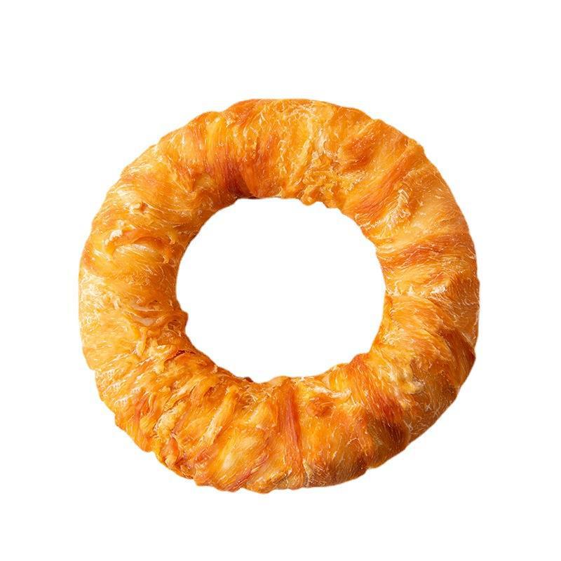 Large Chicken Rawhide Donut Chew for Small To Medium Dogs - Bite-Resistant Teeth Cleaning Treat for Golden Retrievers & Teddies