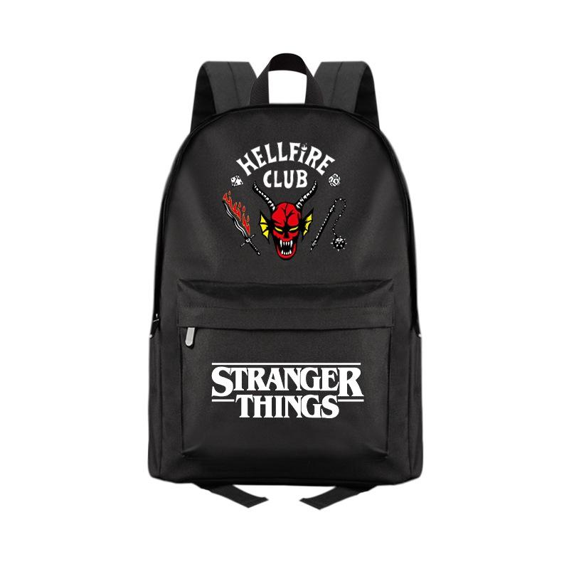 Stranger Things 4 Canvas Backpack With Large Capacity Fashionable And Durable Ideal For Students
