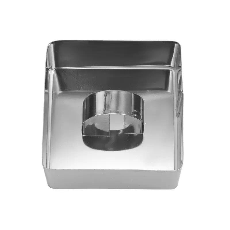 Heart-Shaped Stainless Steel Mousse Ring & Push Plate for Cake, Taro, Rice, Sushi.