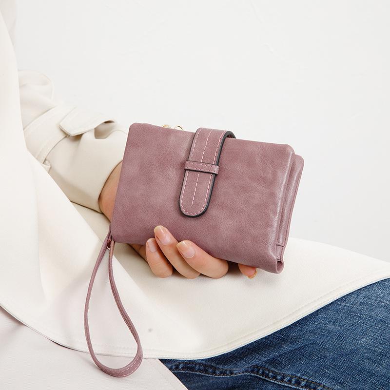 

Женские кошельки Большой вместимости Легкий длинный кошелек - Кошелек-клатч, Кошелек для монет и Держатель для карт 13 * 10 * 3cm розовый