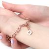 Edge 14Kgp Bangle Chain Rose Gold Bracelet Jr318