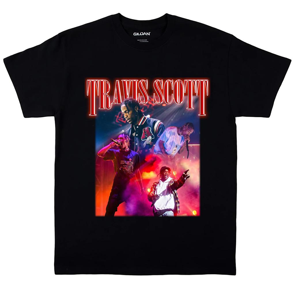 Travis Scott Album Tour Graphics 100cotton Unisex Shirt 2026 Summer New Fashion Unisexs Womens Y2k Short Sleeve Tshirt Fan Gift