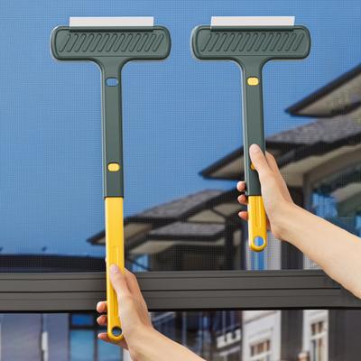 2-in-1 Fenstergitter-Reinigungsbürste mit ausziehbarem Griff, abnehmbar, leicht, wiederverwendbar, Fenstergitter-Reiniger, Hand-Fensterputz-Schrubber