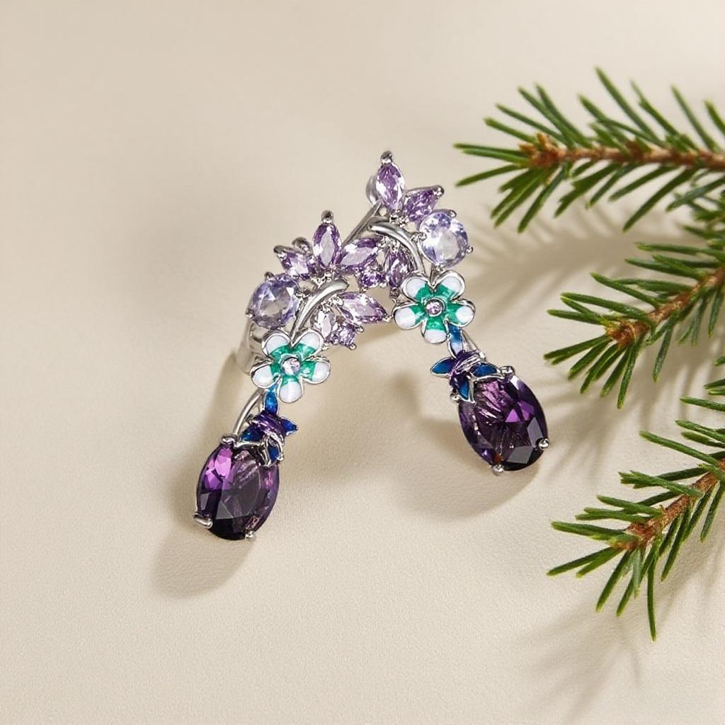 Exquisite and fashionable classic earrings, sparkling butterfly earrings, suitable for giving to wedding girlfriends