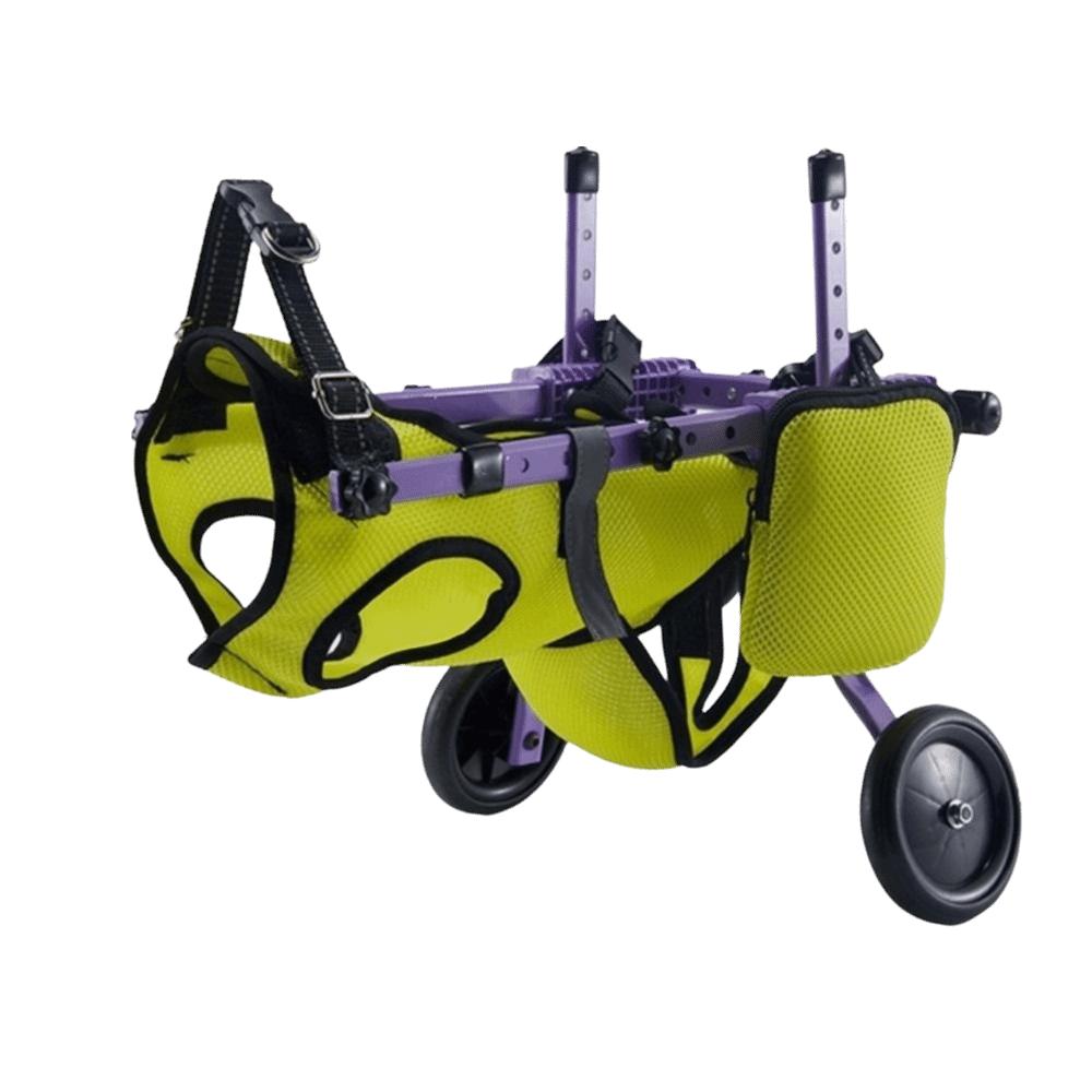 

Adjustable Dog Wheelchair Breathable Pet Walk Trolley Pet Hind Legs Bracket Injury Recovery жёлтый