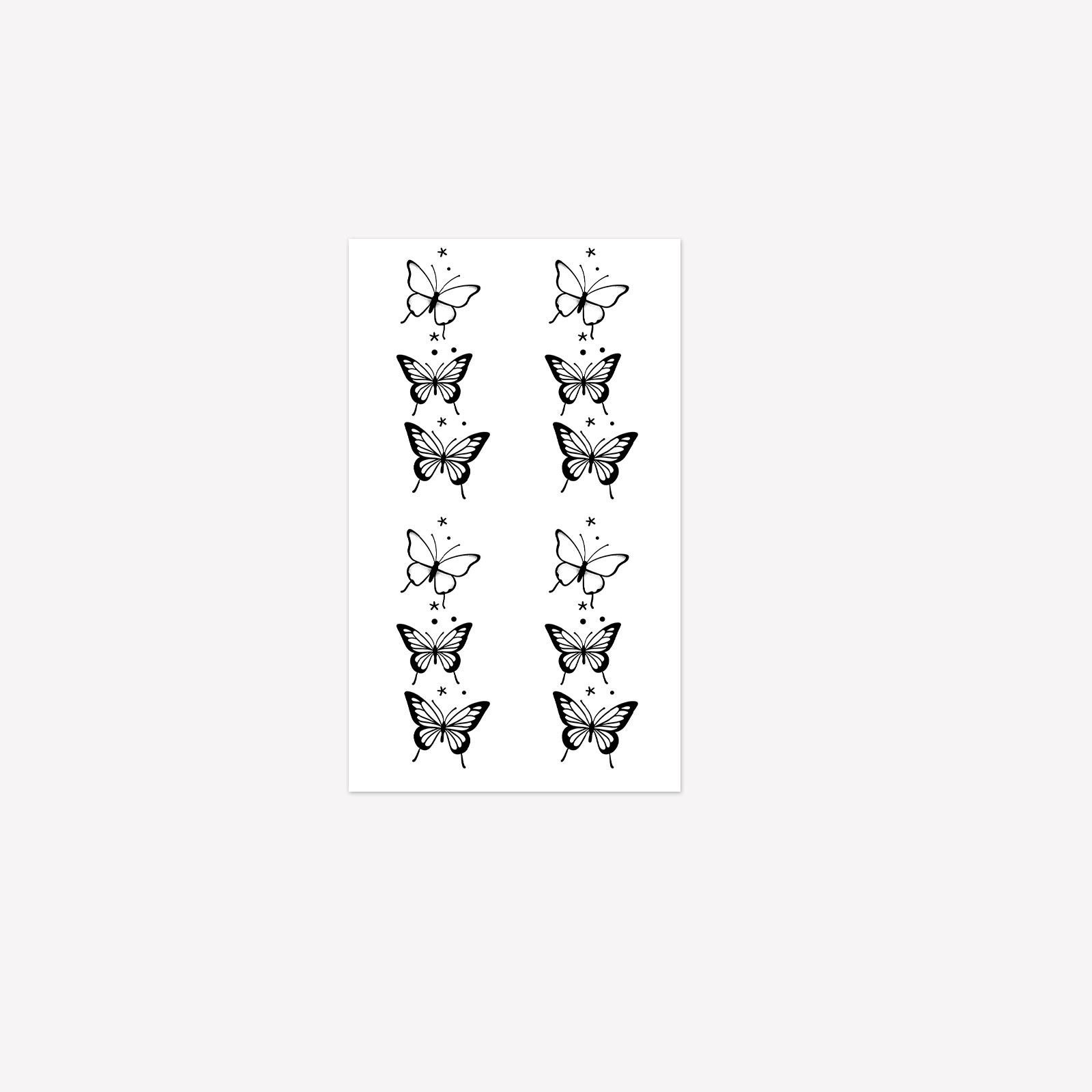 Premium Sense, Simple Personality, Cute, Small Fresh Picture, Butterfly Hand Tattoo Sticker 6*10CM
