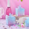 12pcs Mermaid Party Favor Box Paper Treat Boxes Mermaid Tail Gift Box Summer Gift Packaging Box Square Gift Box Gift Wrap Box for Under The Sea Theme