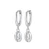 925 Silver Needle Vintage Geometric Pendant Earrings Round/Square/Shell Earrings for Women Fashion Jewelry Pendientes