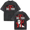 Tv Play Washed Vintage Dexter Morgan Graphic Tshirts Mens Women Clothing Casual Short Sleeve T Shirts Fashion Gothic Tshirt