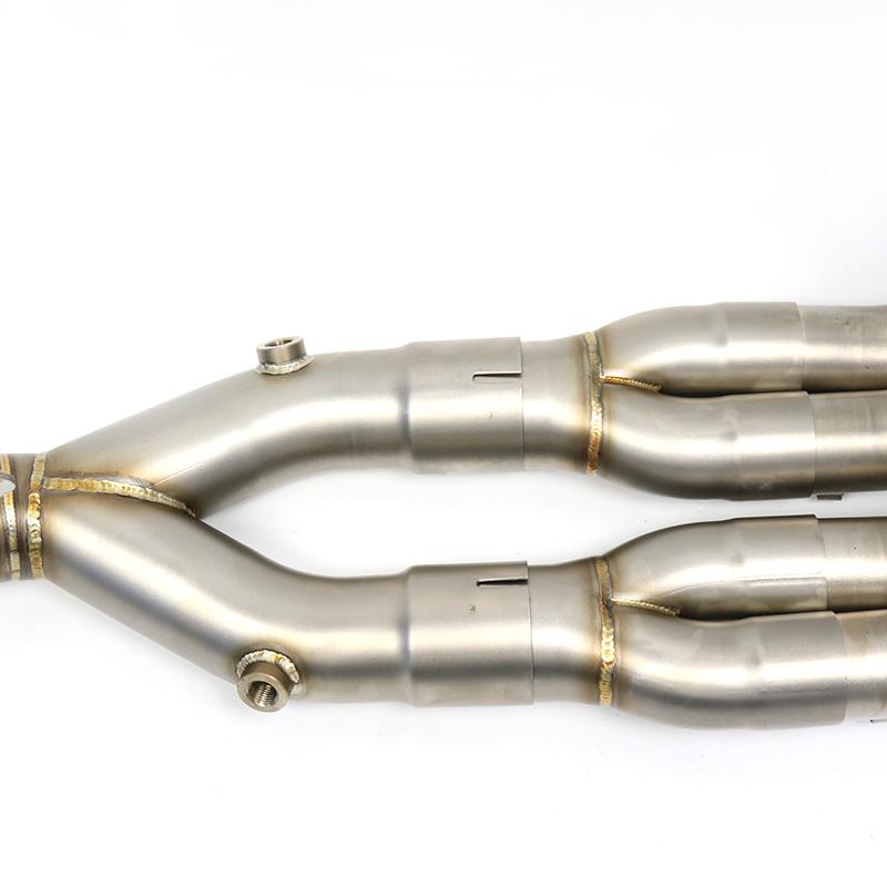 Slip-On FOR YAMAHA YZF-R1 MT10 2015 2016 2017-2023 Year Full Exhaust Pipe System Motorcycle Muffler Middle Front Header pipe