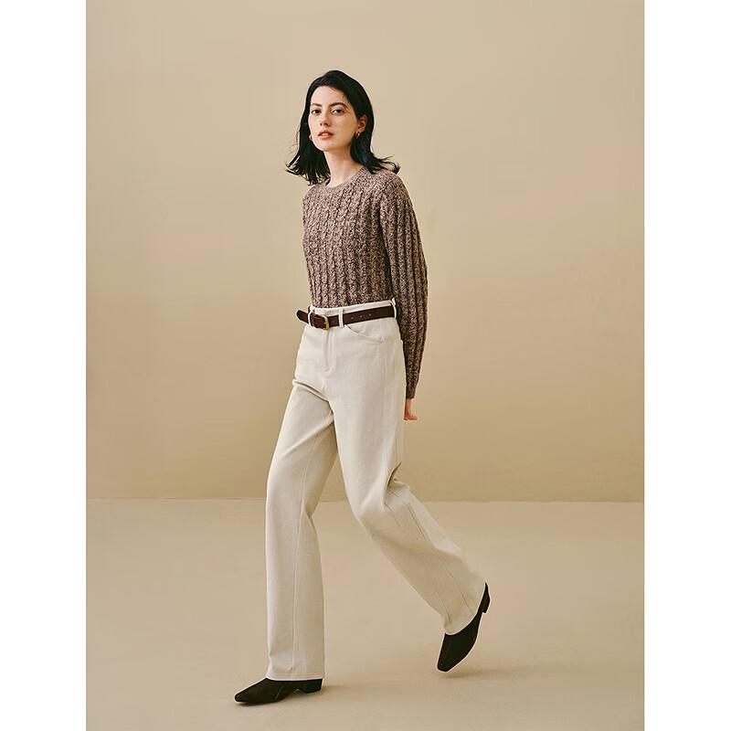 Yinman Women's Minimalist Cable Knit Sweater