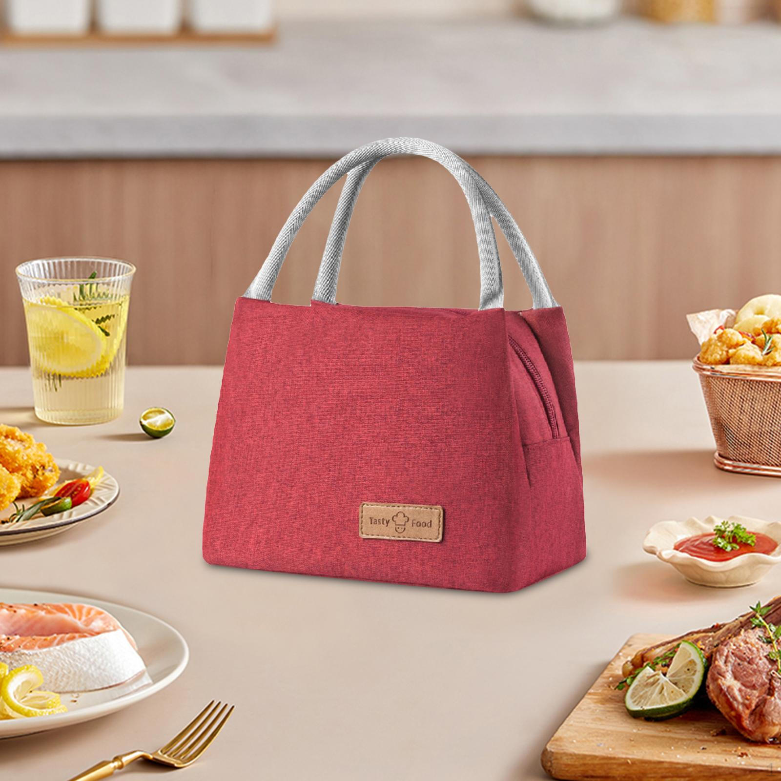 

Изолированная сумка для ланча, сумка для еды, сумка Bento, портативная сумка, герметичный многоразовый холодильник красный