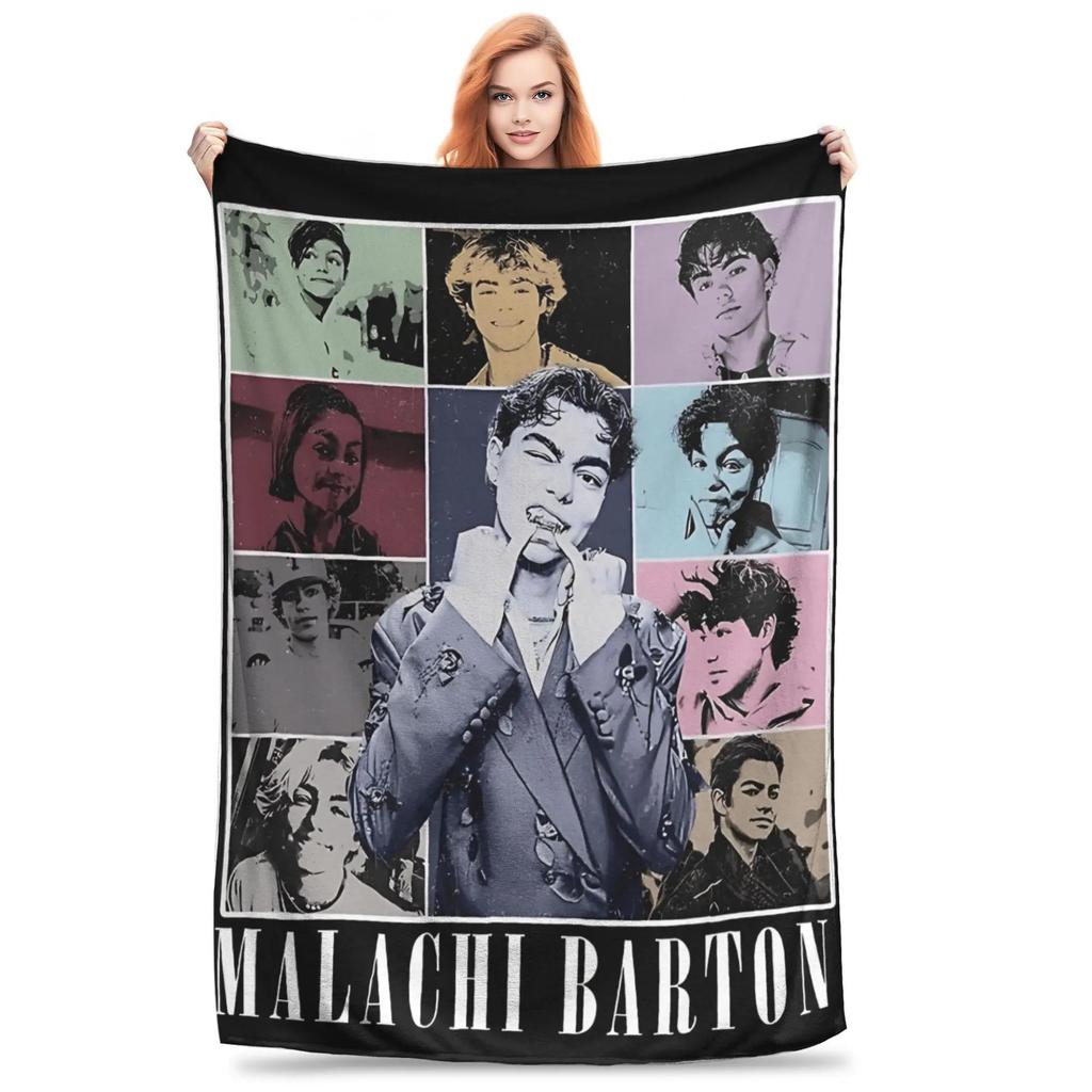 Warm Fluffy Throw Blanket for Kids Couch Chair Bed Soft Flannel Bedspread Inspired by Malachi Barton Actor Tour