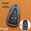 Changan Oushang Z6 Leather Key Cover for Oushang X7Plus/X5Plus - Blue Whale Edition