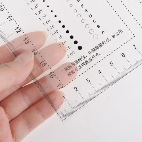 uxcell High-Precision SEC Size Estimation Chart, 27x17cm, Transparency Defect Detection Film Ruler for Measuring Diameter Area and Line Width Defects