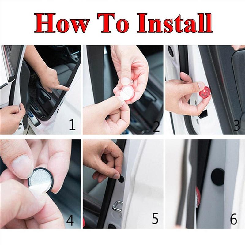 2 Stück LED-Auto-Öffnungstür-Sicherheitsalarm-Signalleuchten, Anti-Heck-Kollisionslampe, einfach zu installieren