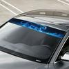 1PC Blue Flame Tiger Car Stickers for DIY Auto Front and Rear Windshield Truck Suv Waterproof Window Vinyl Decals Self-adhesive